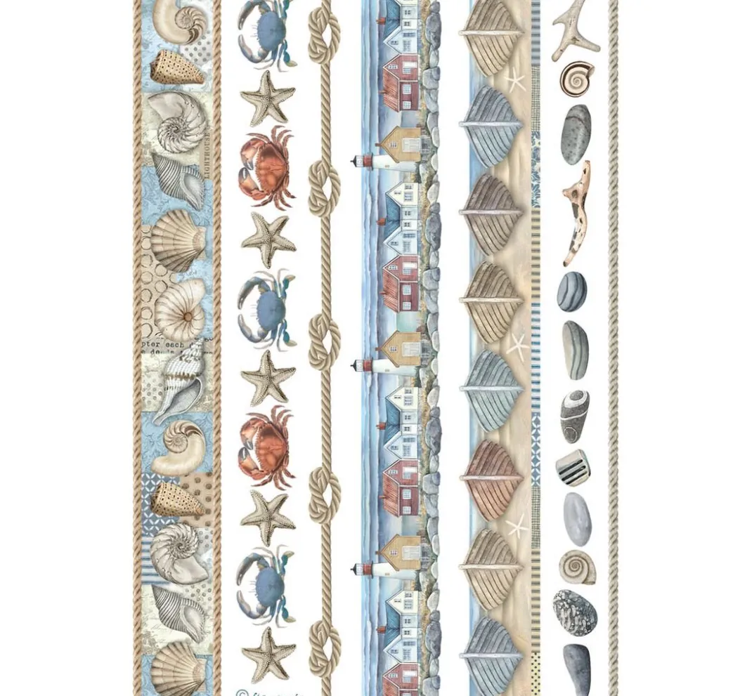 Stamperia Sticker & Klebebänder|Kartengestaltung>Washi Pad "Silent Sea"