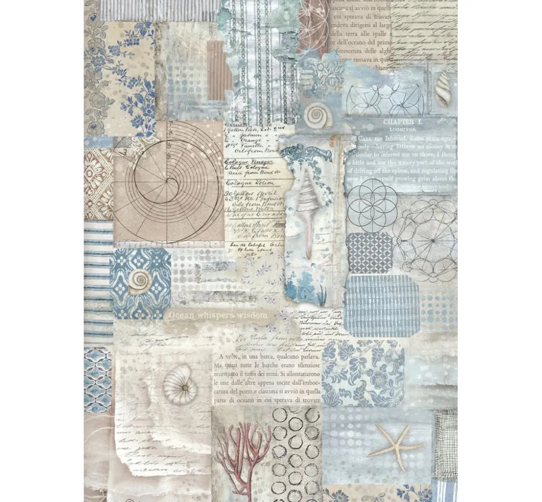 Stamperia Sticker & Klebebänder|Kartengestaltung>Washi Pad "Silent Sea"