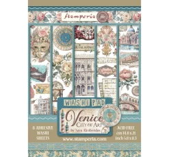 Stamperia Sticker & Klebebänder|Kartengestaltung>Washi Pad "Venice"