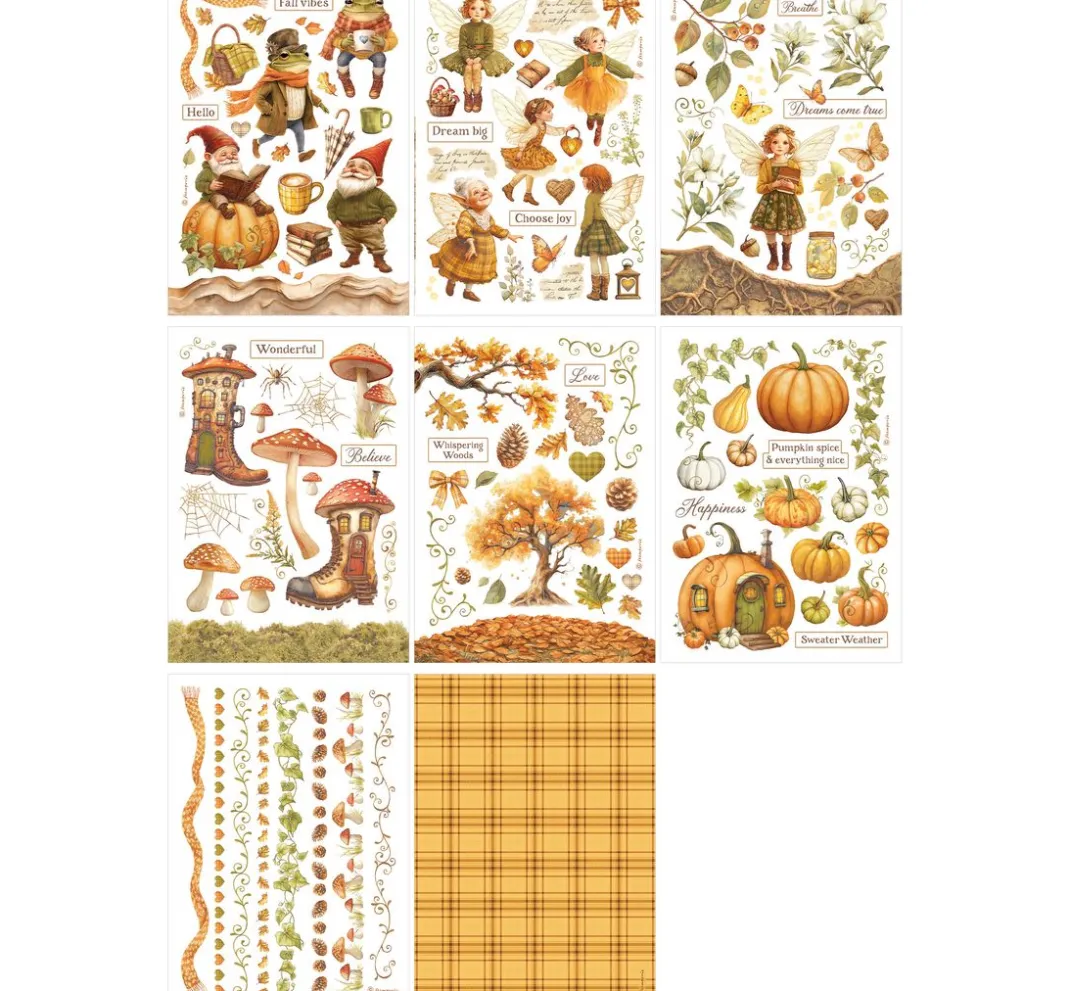 Stamperia Sticker & Klebebänder|Kartengestaltung>Washi Pad "Whispering Woods"
