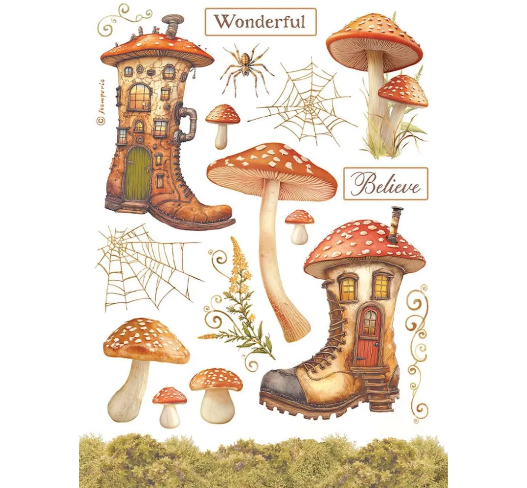 Stamperia Sticker & Klebebänder|Kartengestaltung>Washi Pad "Whispering Woods"