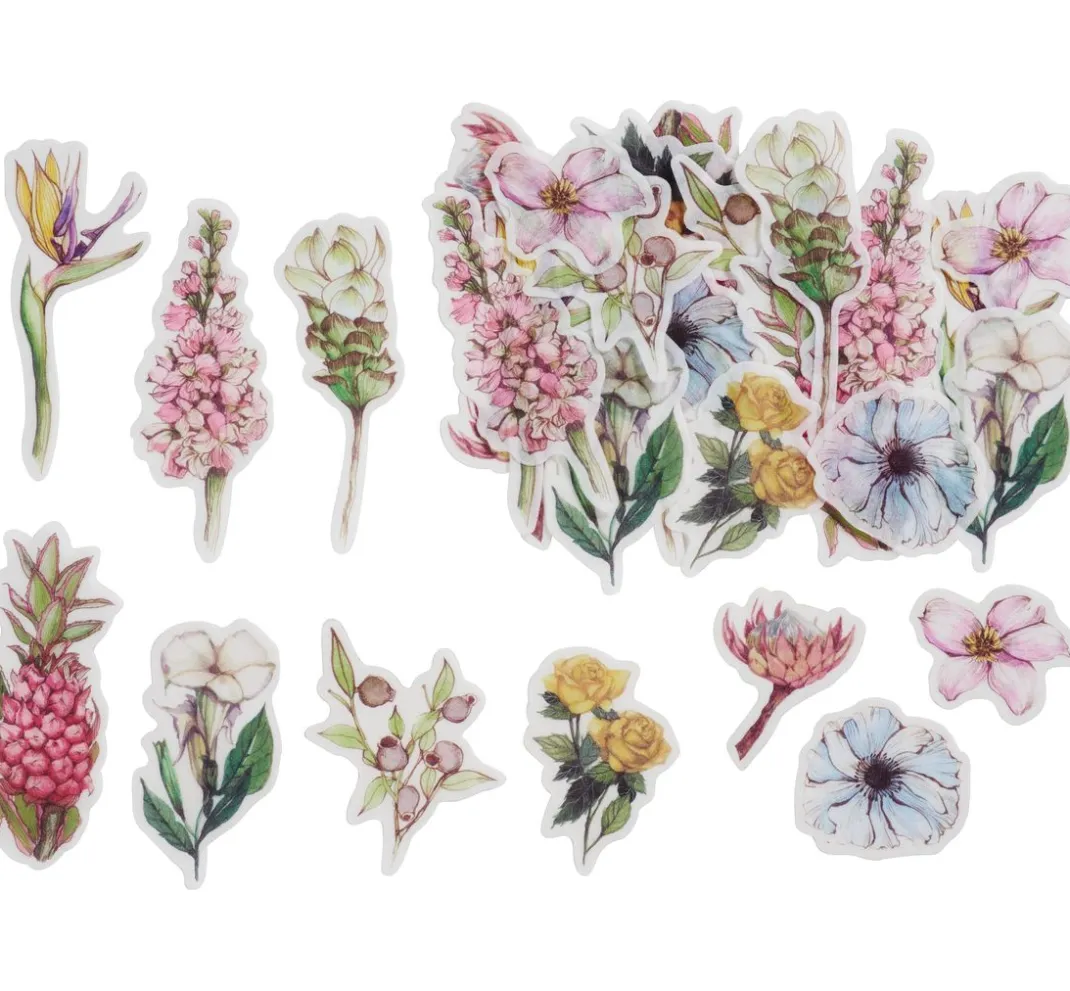 creativ company Sticker & Klebebänder|Kartengestaltung>Washi Sticker "Blumen Pastell"