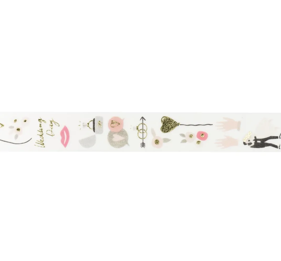 Rico Design Masking Tape|Sticker & Klebebänder>Washi Tape "Wedding Day"