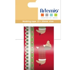 Artemio Sticker & Klebebänder>Washi Tapes "Woofy Christmas"