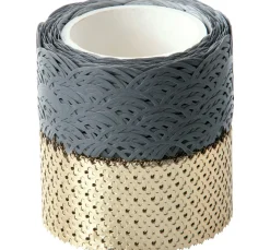 folia Masking Tape|Sticker & Klebebänder>Washi-Dekor "Grau/Gold"