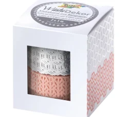 folia Masking Tape|Sticker & Klebebänder>Washi-Dekor "Rosé/Silber"