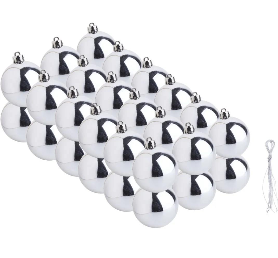 Othmar Decorations Anhänger>Weihnachtskugeln aus Kunststoff, 36 Stück