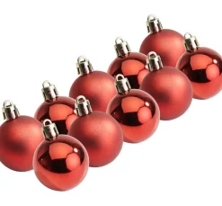 Othmar Decorations Anhänger>Weihnachtskugeln aus Kunststoff, 10 Stück, Ø 4,4 cm