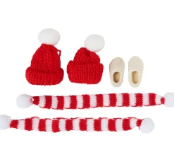 HobbyFun Miniaturen|Bastelzubehör>Wichtel-Set "Mütze, Schal & Schuhe"