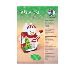 Kinder URSUS Papier-Bastelsets|Papier-Bastelsets>Windlicht "Schneemann"