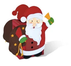 Kinder URSUS Papier-Bastelsets|Papier-Bastelsets>Windlicht "Weihnachtsmann"